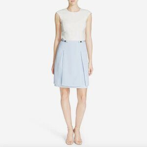 Ted Baker Short Sleeve Dress in Blue And White UK size M US size S